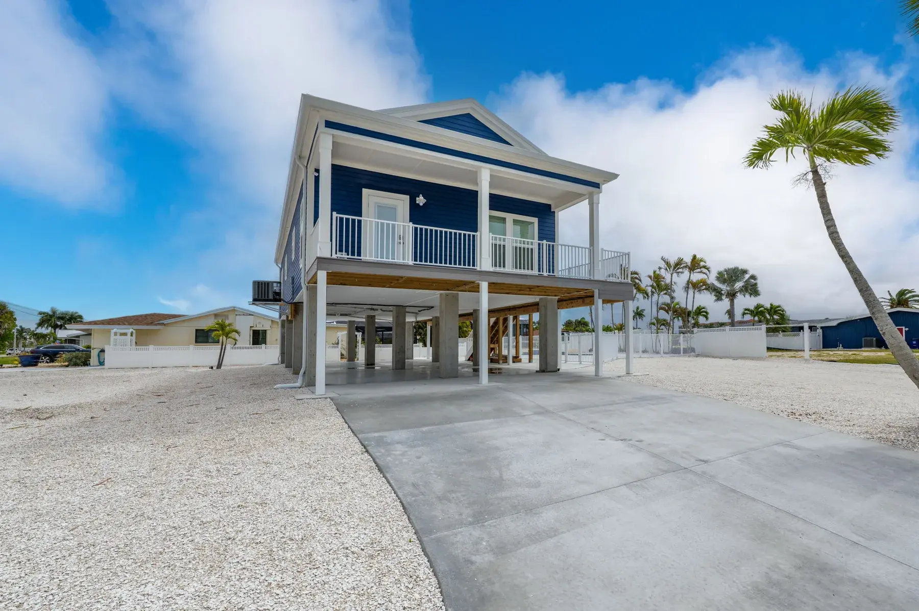 Completed waterfront custom home in Fort Myers Beach, Florida